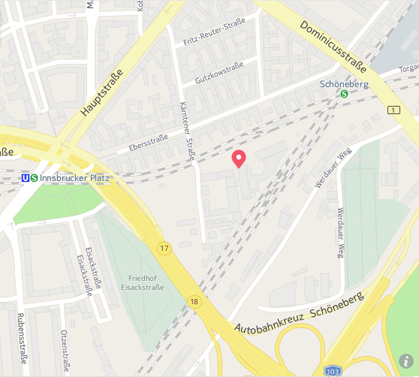 Anfahrtskizze K&auml;rntener Str. 23, 10827 Berlin